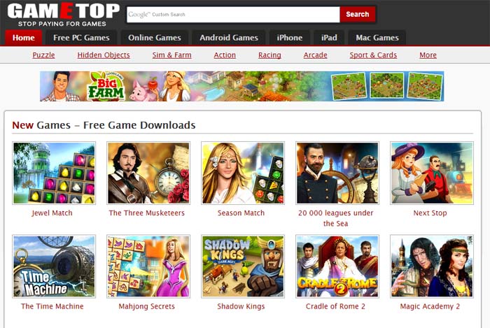 websites for free mac games